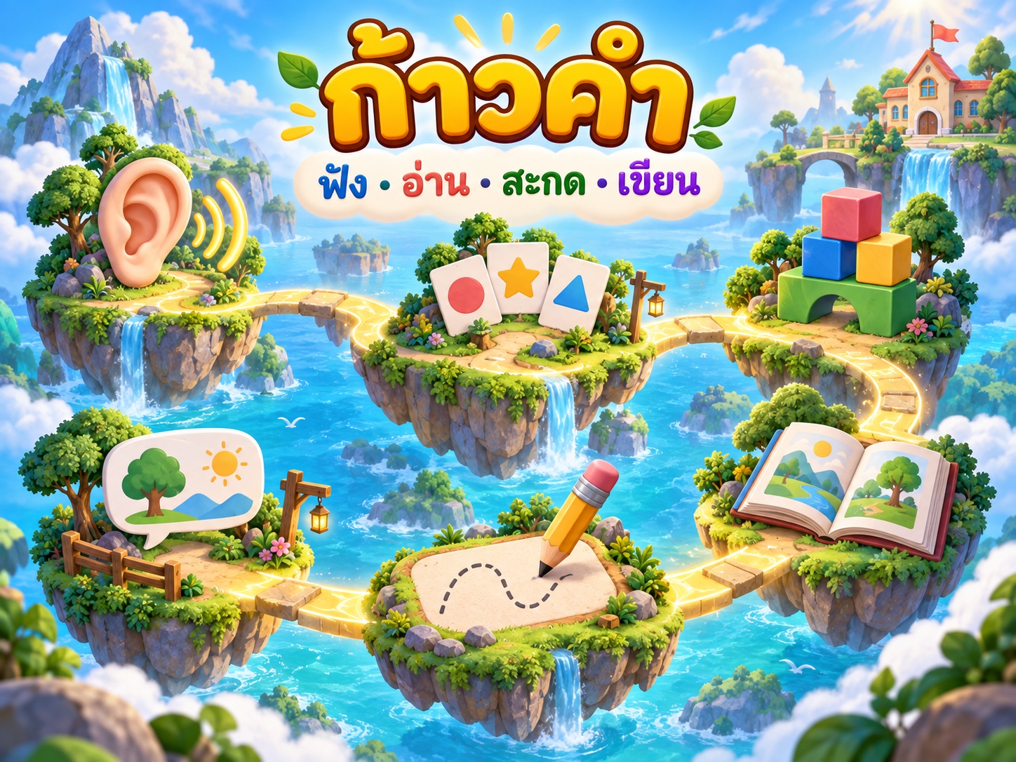 ภาพปก ก้าวคำ — ฟัง อ่าน สะกด เขียน